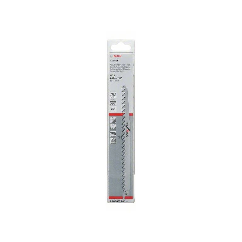 Bosch Säbelsägeblatt S 1542 K, Top for Wood, 25er-Pack #2608653065