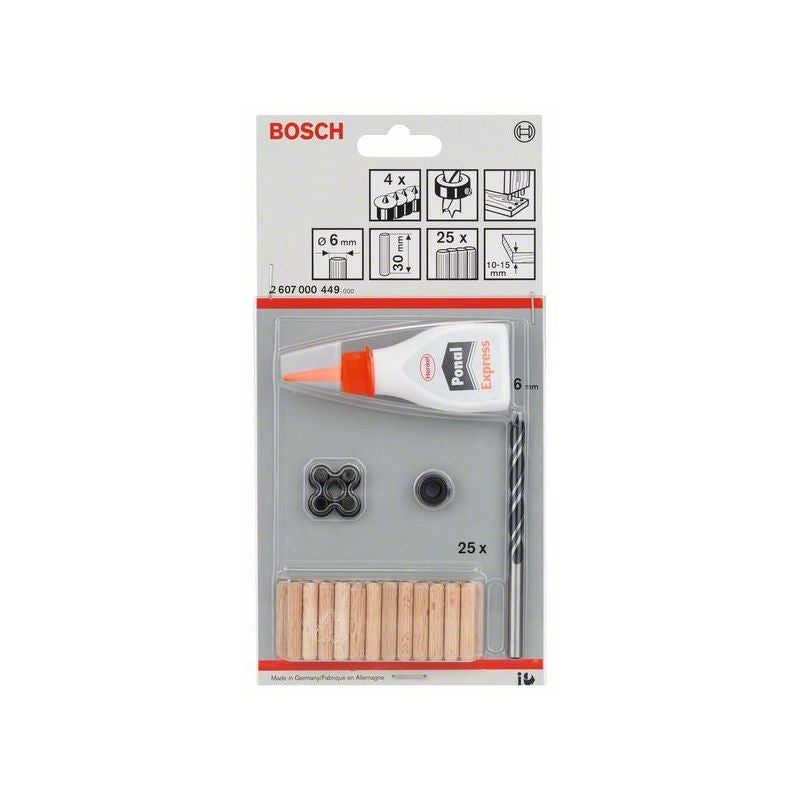 Bosch 32-tlg. Holzdübel-Set, 6 mm #2607000449