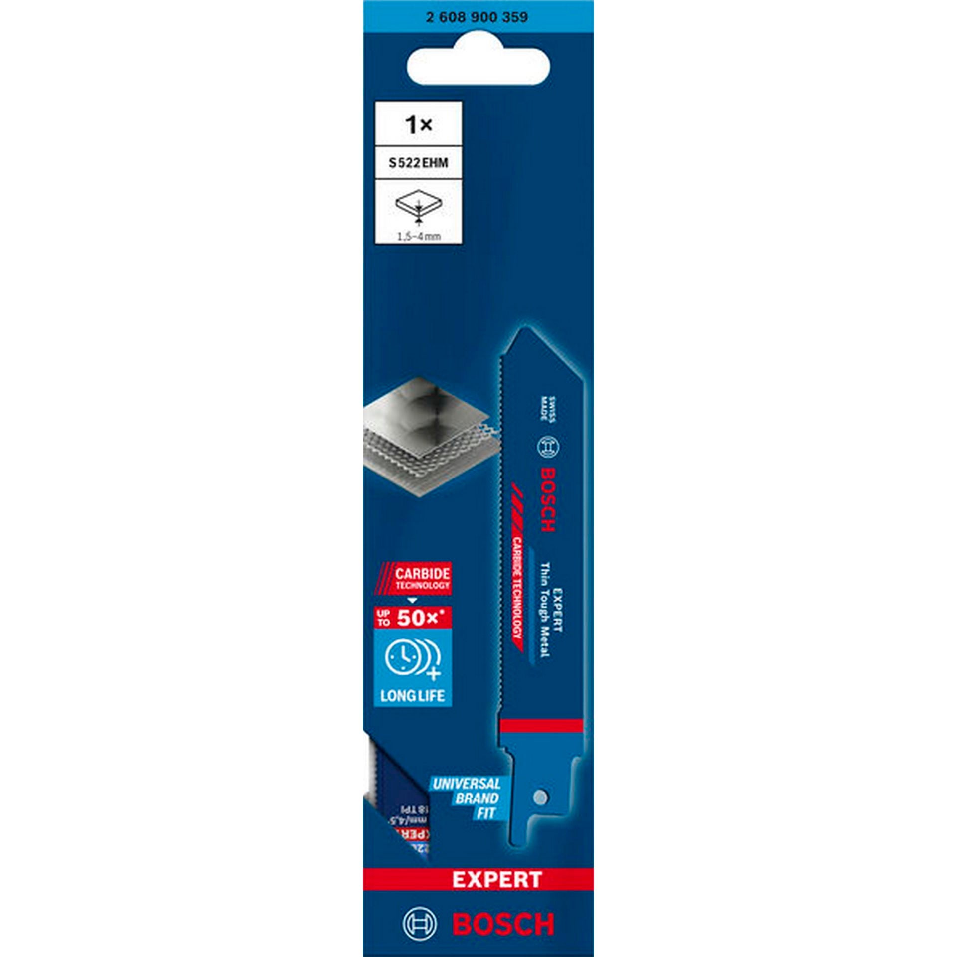 Bosch EXPERT S522EHM Thin Tough Metal Säbelsägeblatt #2608900359