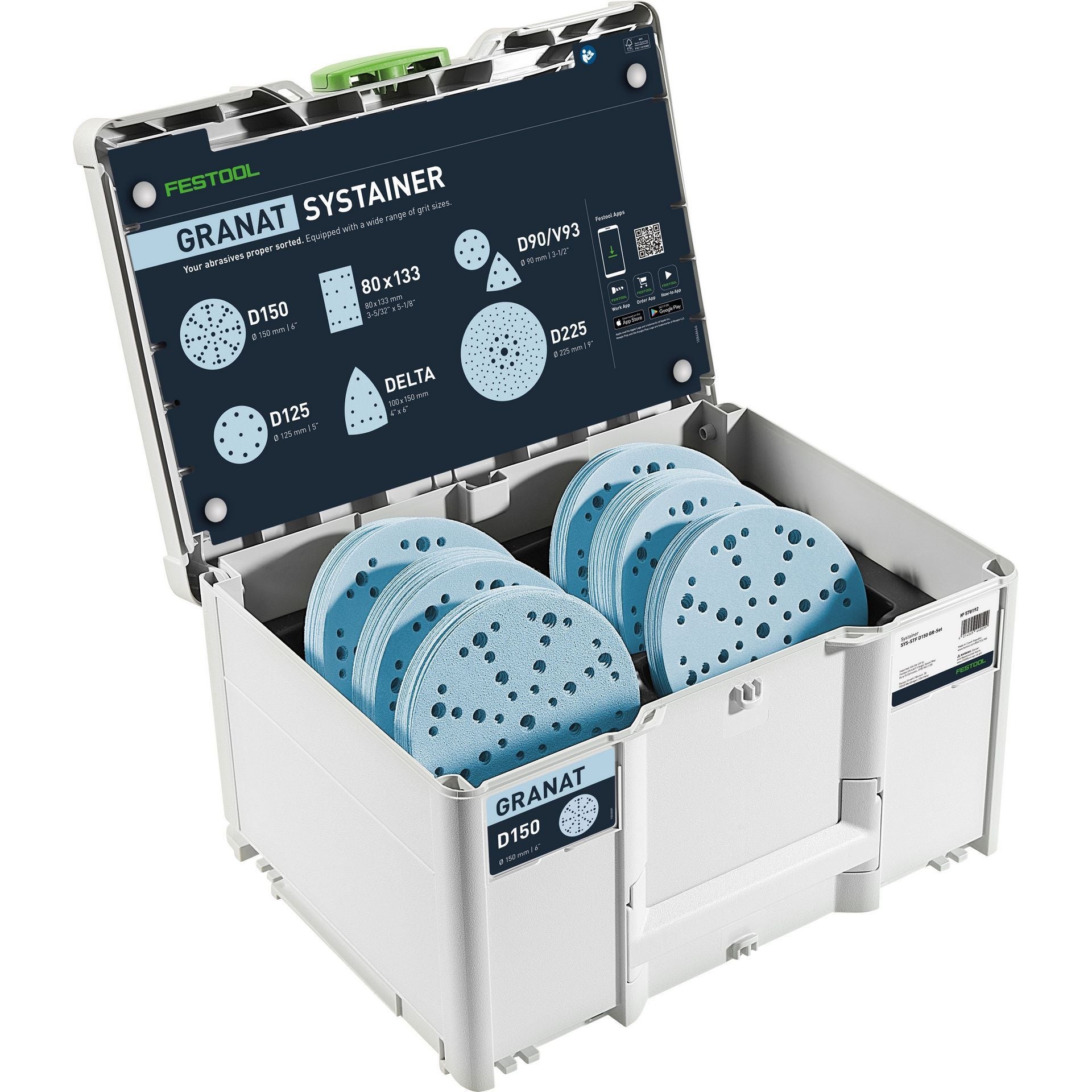 Festool Schleifmittel-Systainer³ Granat D150 GR SYS #578192