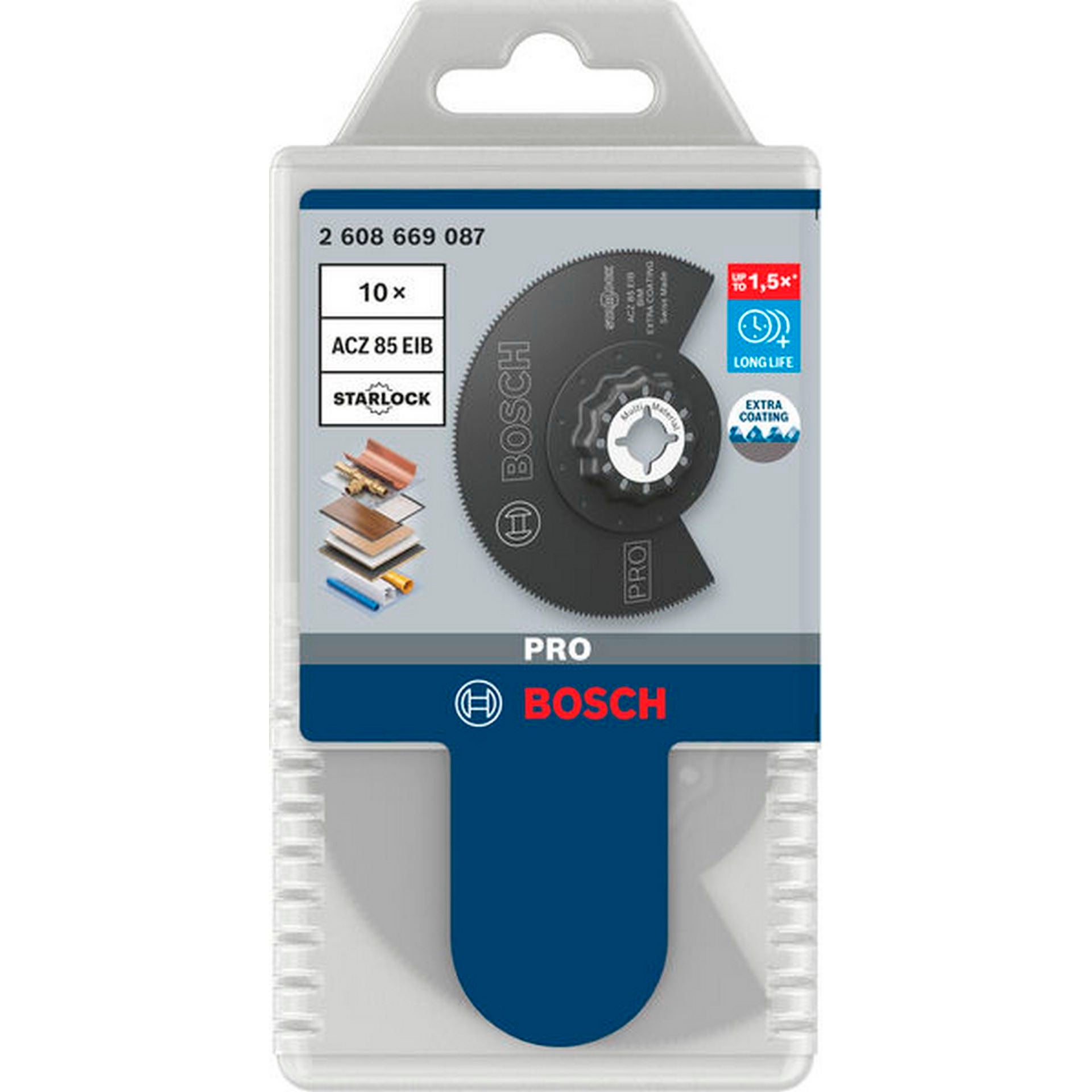 Bosch PRO ACZ 85 EIB Blatt für Multifunktionswerkzeuge, 85 mm, 10-tlg. #2608669087