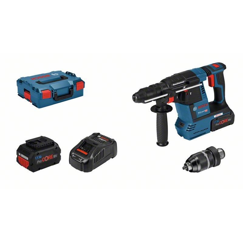 Bosch Akku-Bohrhammer mit SDS plus GBH 18V-26F,L-BOXX 136, 2 x ProCORE18V 5.5Ah #061191000F