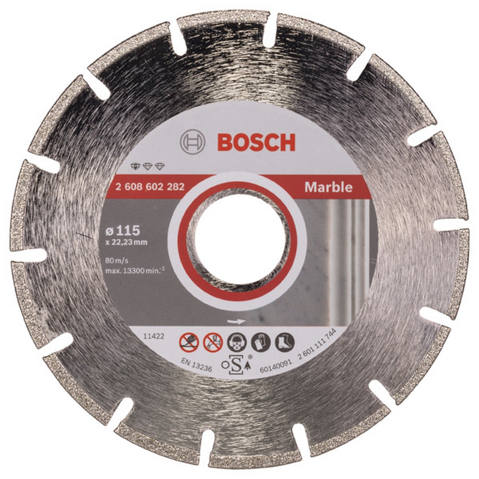 Bosch Diamanttrennscheibe Standard for Marble, 115 x 22,23 x 2,2 x 3 mm #2608602282