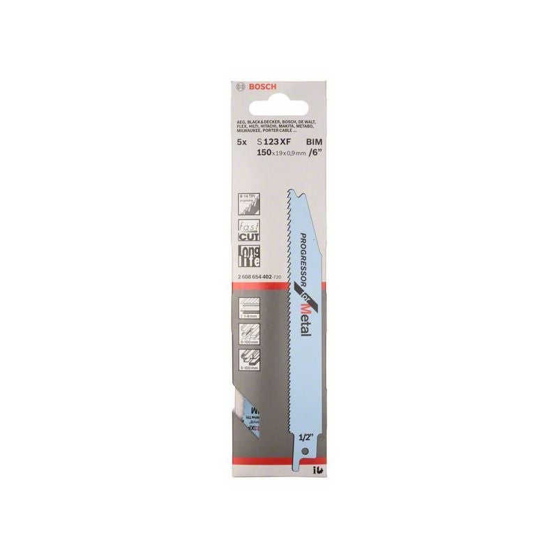 Bosch Säbelsägeblatt S 123 XF Progressor for Metal, 5er-Pack #2608654402