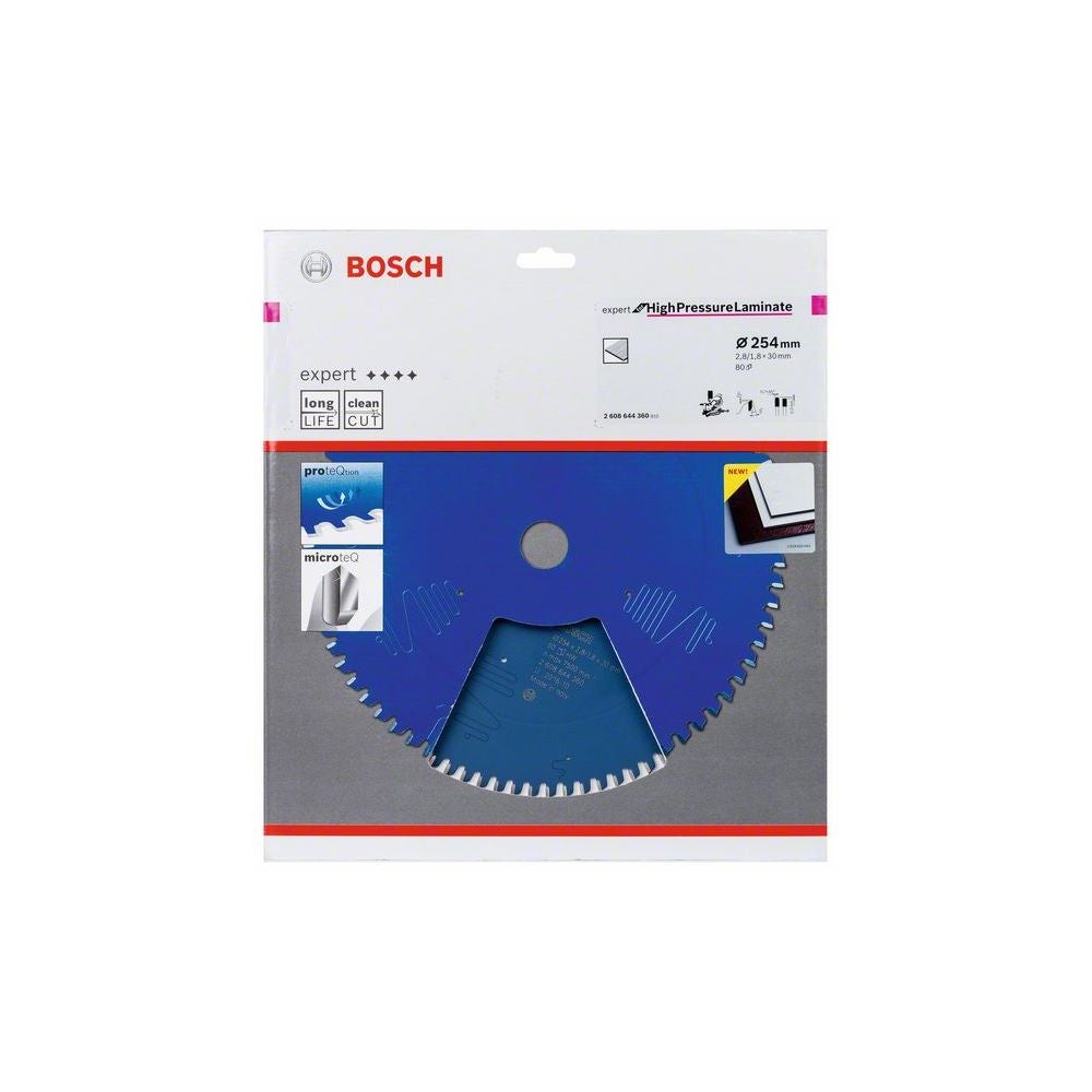 Bosch EXPERT High Pressure Laminate Kreissägeblatt, 254x2,8/1,8x30 mm, Z80 #2608644360