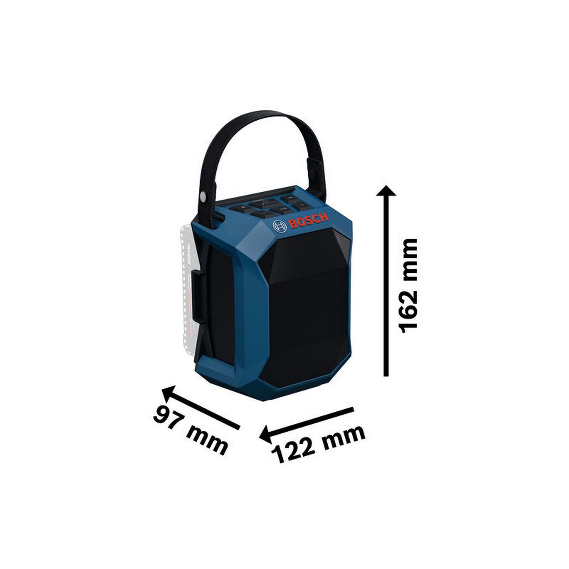 Bosch Bluetooth®-Lautsprecher GPB 18V-1 C mit Batterieabdeckung #06014A7001