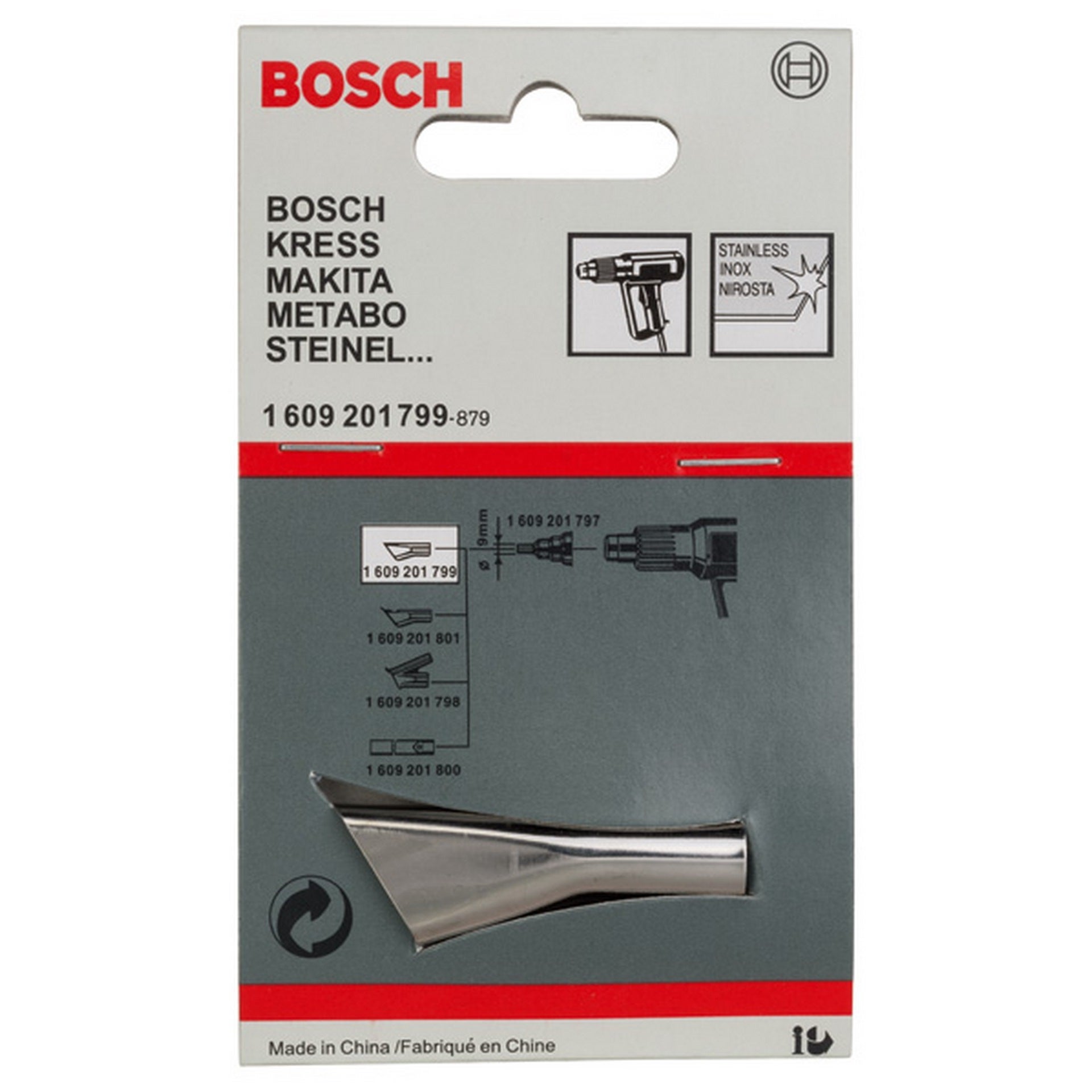 Bosch Schlitzdüse für Bosch-Heißluftgebläse mit Elektronik, 10 mm #1609201799