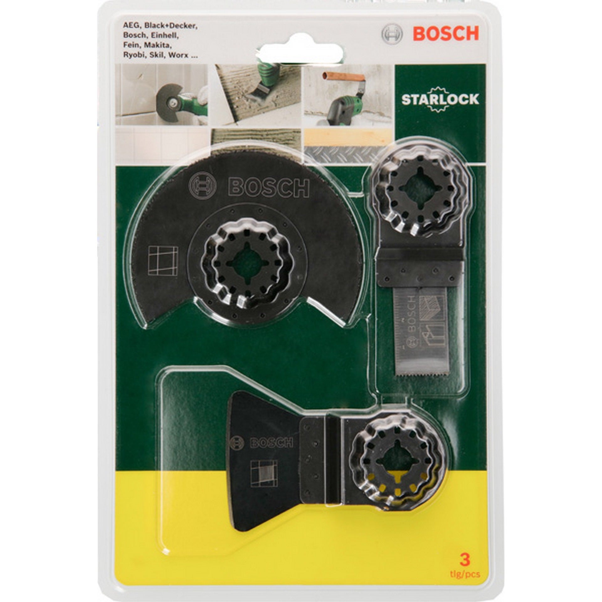 Bosch Starlock Starter-Set Fließen, 3-teilig, für Multifunktionsgeräte #2607017324