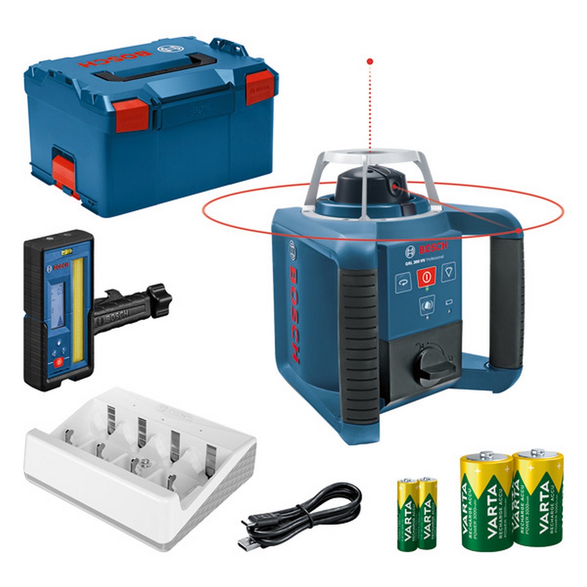 Bosch Rotationslaser GRL 300 HV + LR 45 in L-BOXX #0601061506