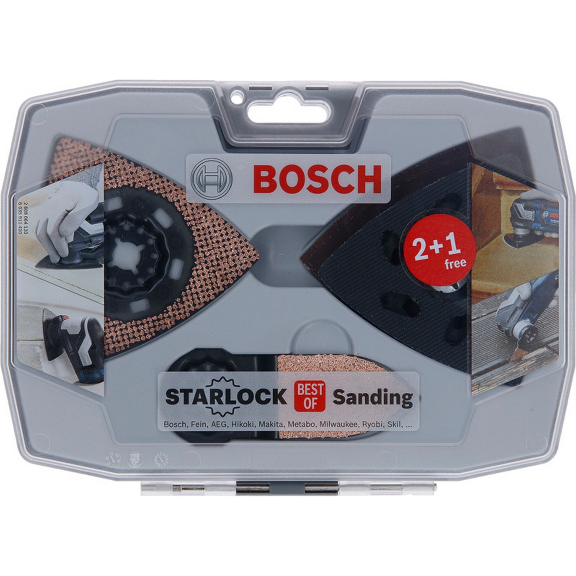 Bosch Starlock Schleifset AVZ 93 G/90 RT6/32 RT4, Wood & Paint Schleifpapier (3x) #2608664133