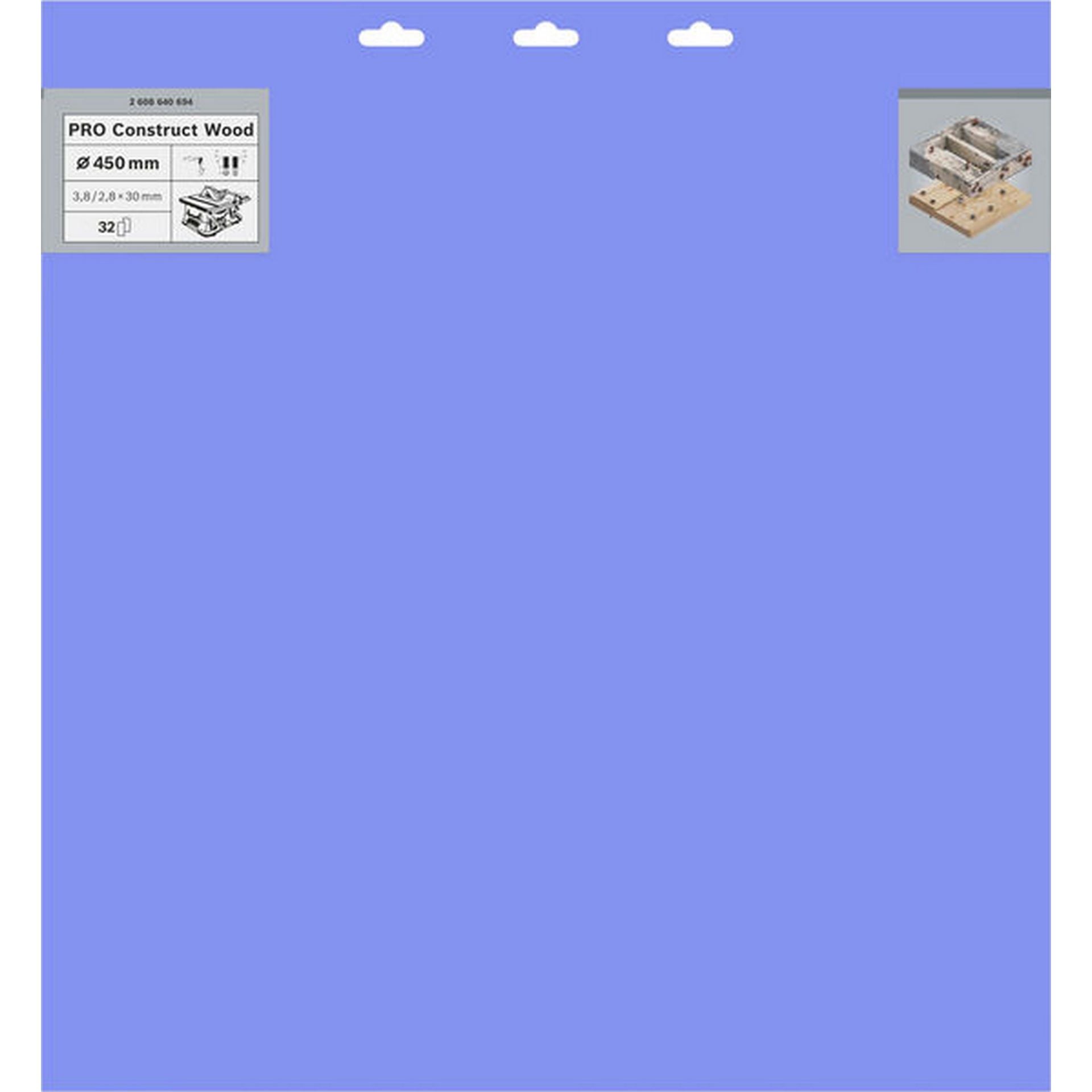 Bosch PRO Construct Wood Kreissägeblatt, 450 x 3,8 x 30 mm #2608640694
