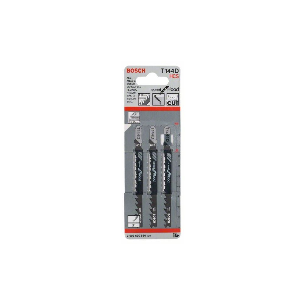 Bosch Stichsägeblatt T 144 D Speed for Wood, 3er-Pack #2608630560
