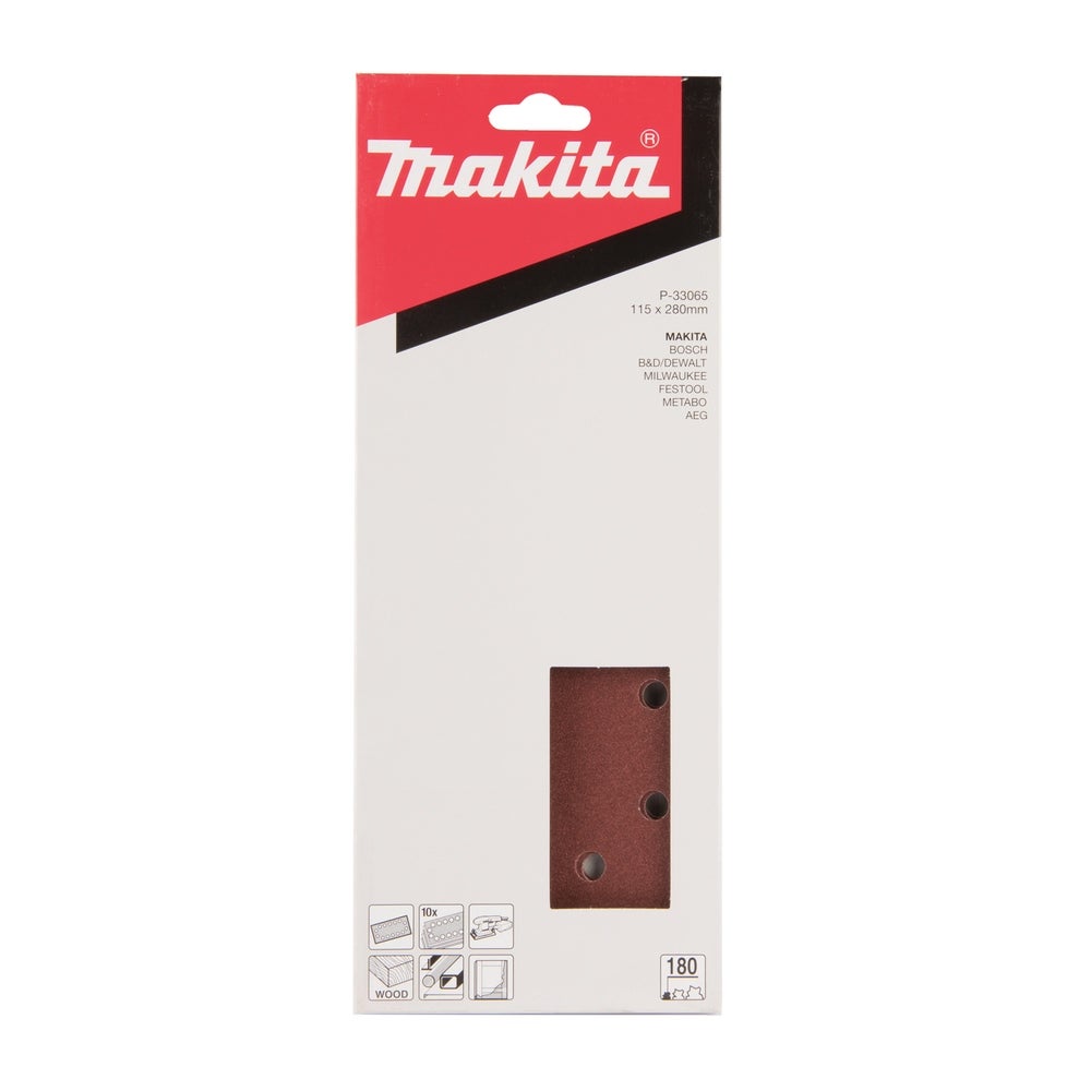 Makita Schleifpapier 115 x 280 mm, K180, 10 Stk. #P-33065