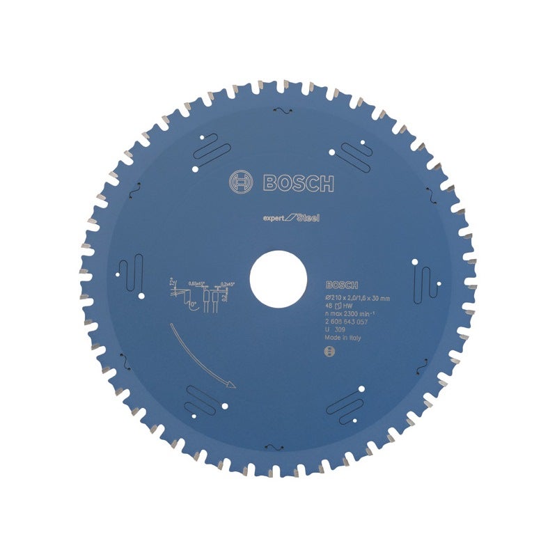 Bosch EXPERT Steel Kreissägeblatt, 210x2/1,6x30 mm, Z48 #2608643057