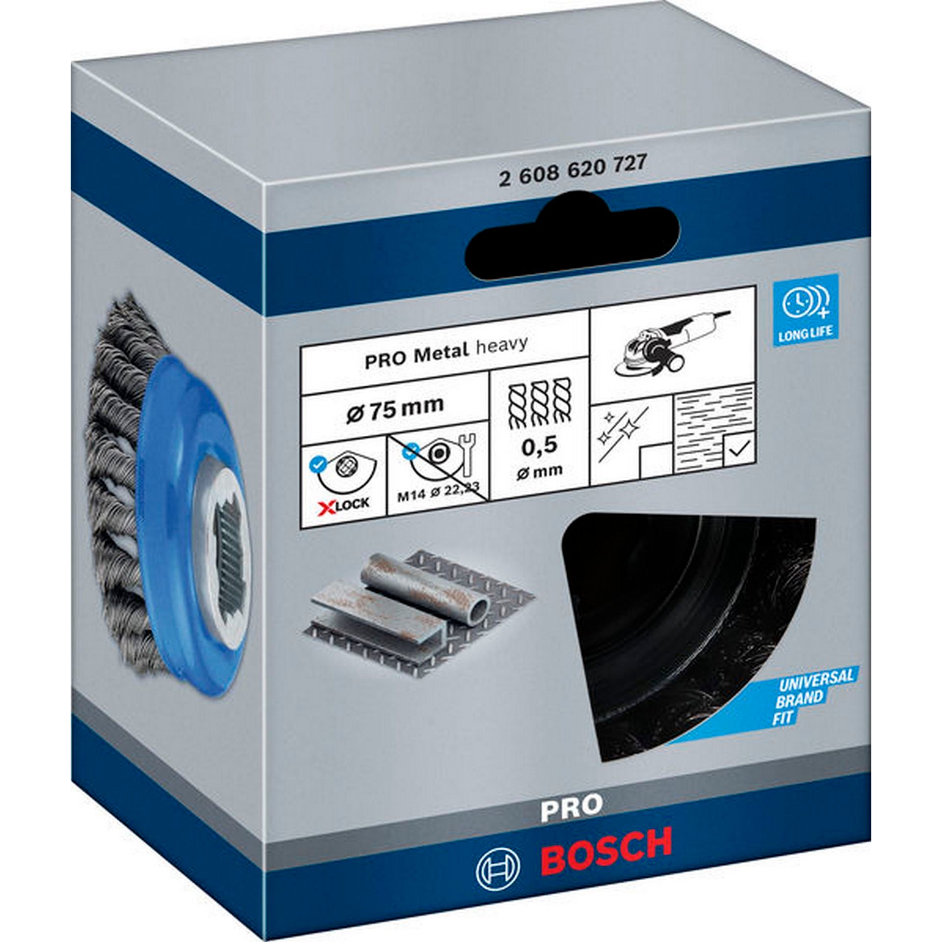 Bosch PRO Metal heavy X-Lock Topfbürste, 75 x 0,5 mm #2608620727