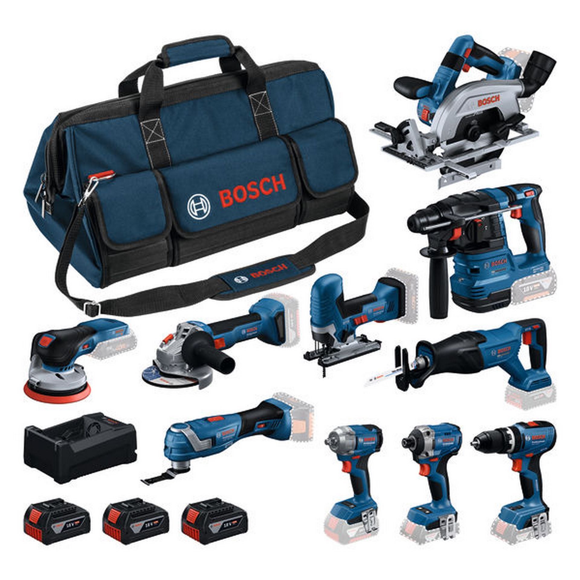 Bosch Combo Kit Professional 18V 10-tlg. Werkzeugset #0615A500EH