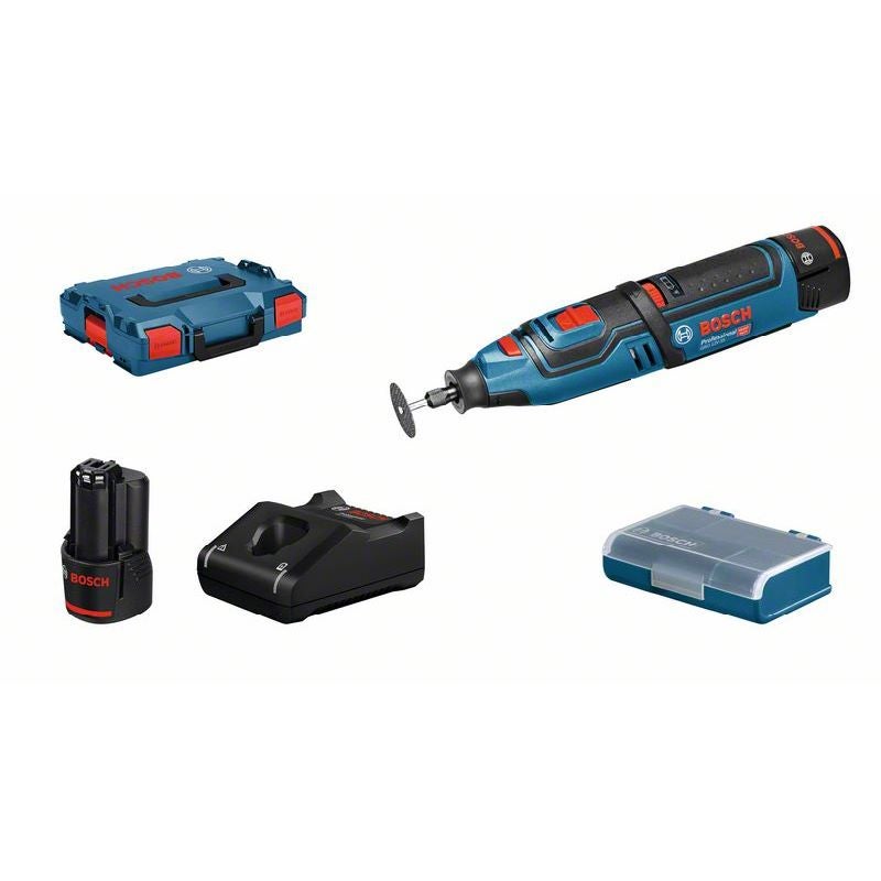Bosch Akku-Rotationswerkzeug GRO 12V-35, 2 x Akku GBA 12V 2.0Ah in L-BOXX #06019C5001