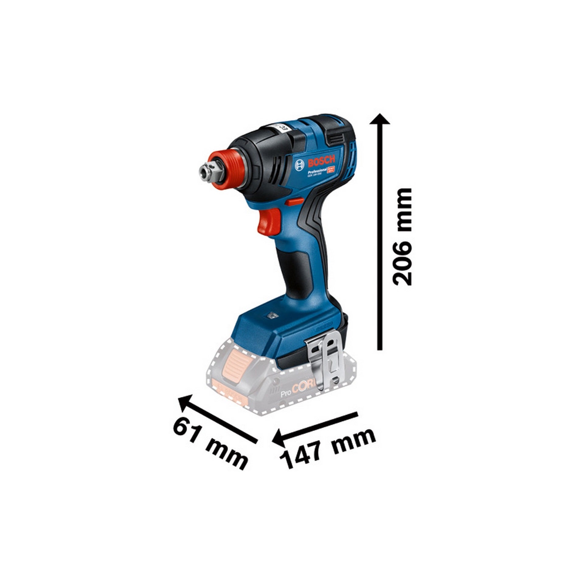 Bosch Akku-Drehschlagschrauber GDX 18V-200 #06019J2204