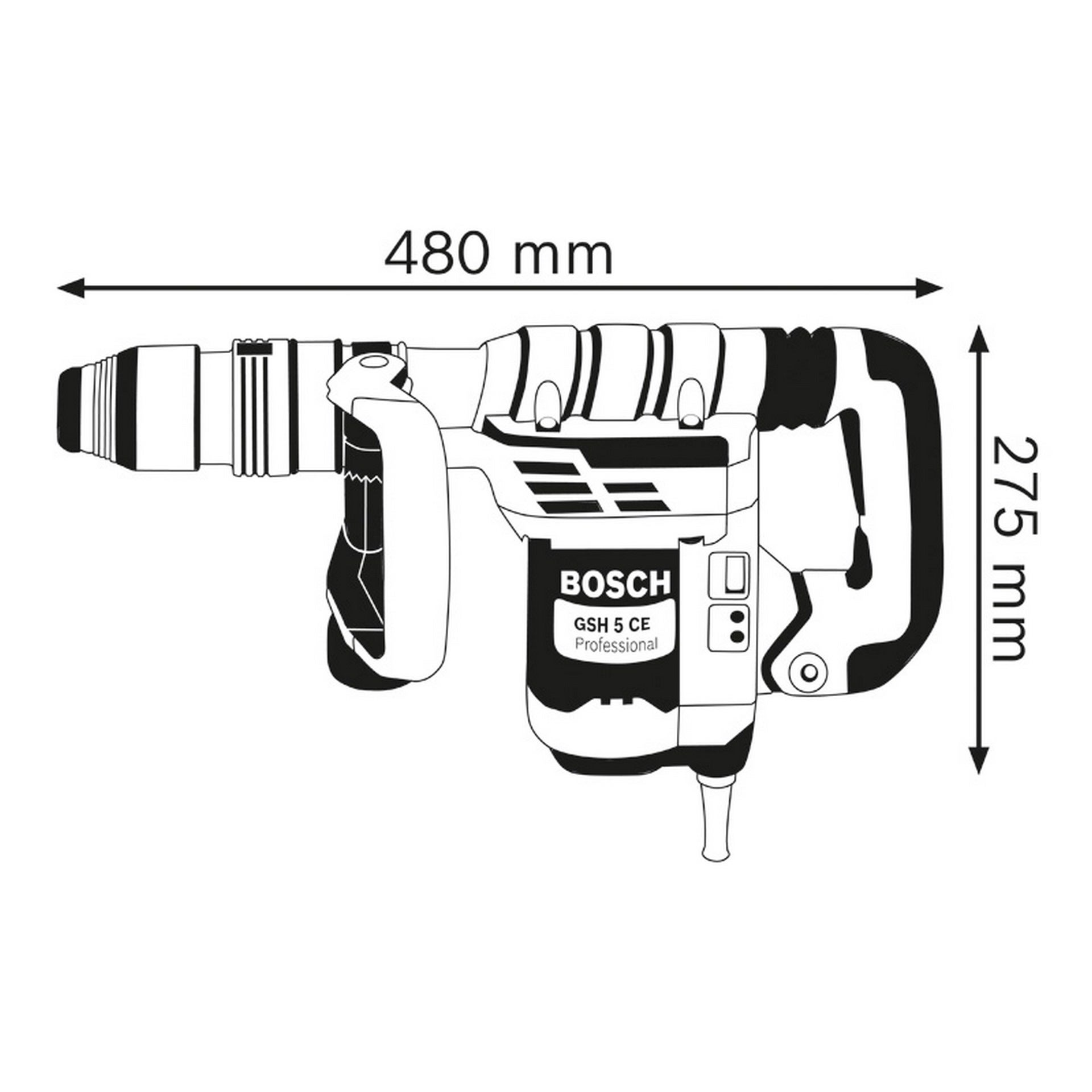 Bosch Schlaghammer mit SDS max GSH 5 CE im Handwerkerkoffer #0611321000