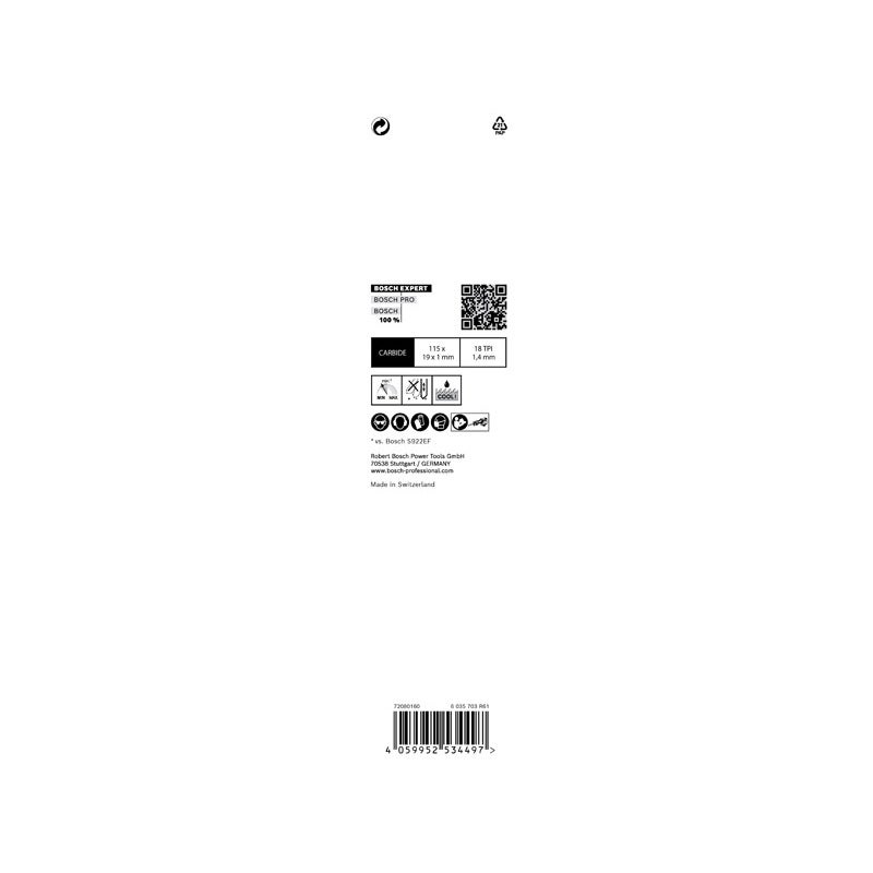 Bosch EXPERT S522EHM Thin Tough Metal Säbelsägeblatt #2608900359