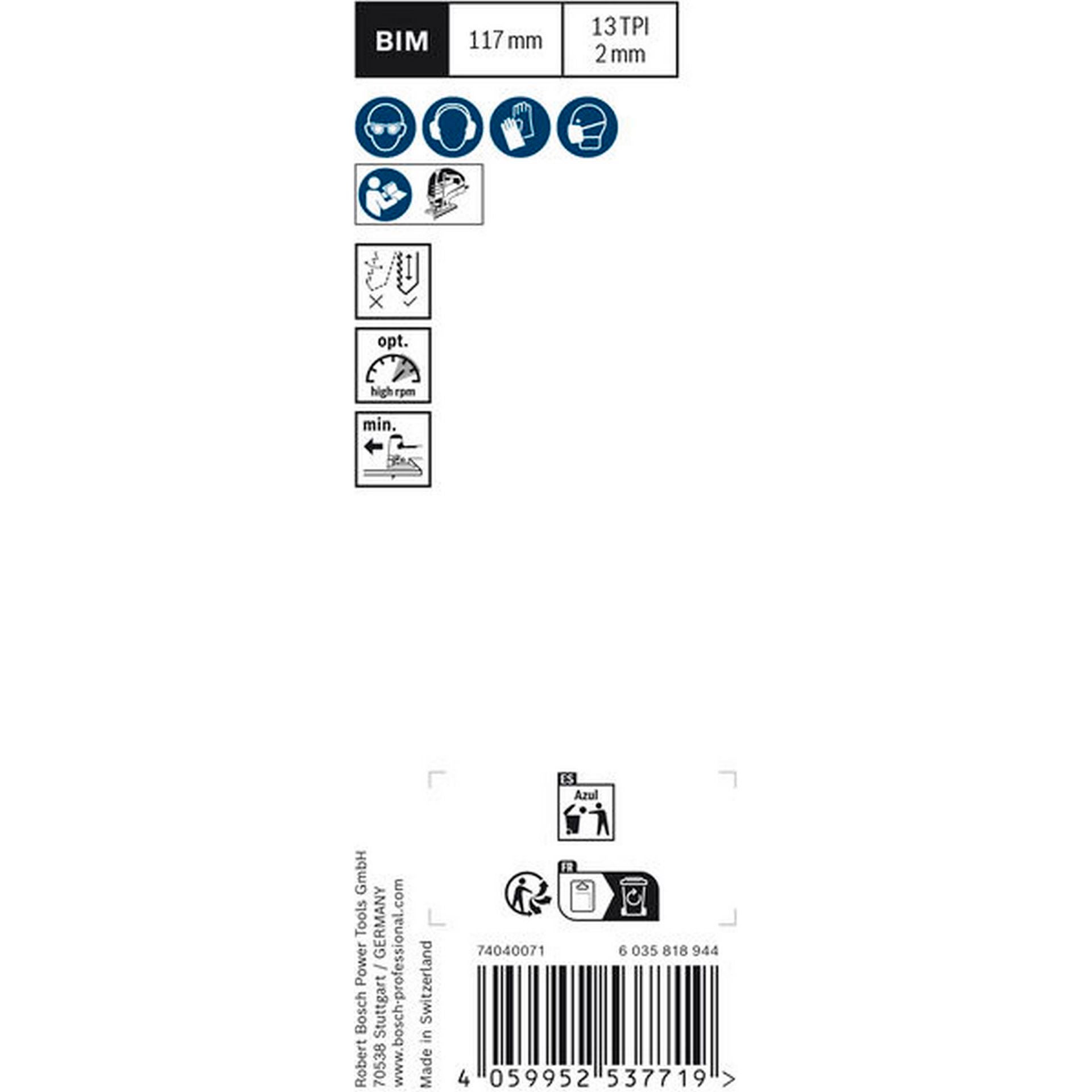 Bosch EXPERT Hardwood 2-side clean T308BFP Stichsägeblatt, 3-tlg. #2608900547