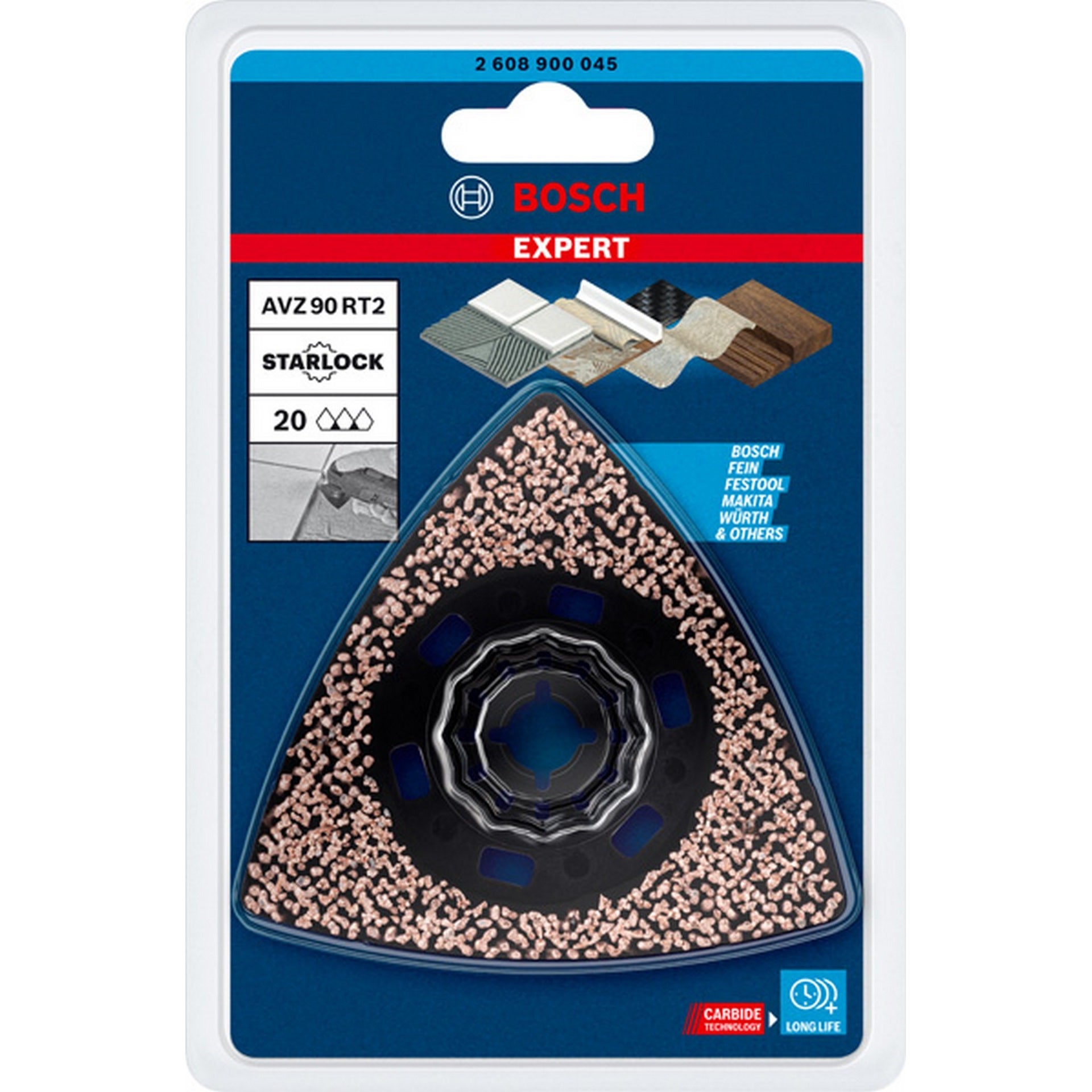 Bosch EXPERT AVZ 90 RT2 Schleifplatte für Multifunktionswerkzeuge, 90 mm #2608900045