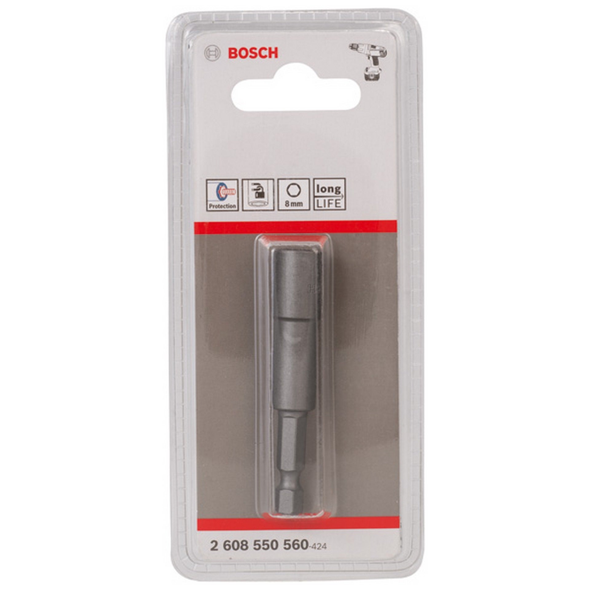 Bosch Steckschlüssel, 65 x 8 mm, M 5, Tiefenanschlag 2 607 002 586 #2608550560