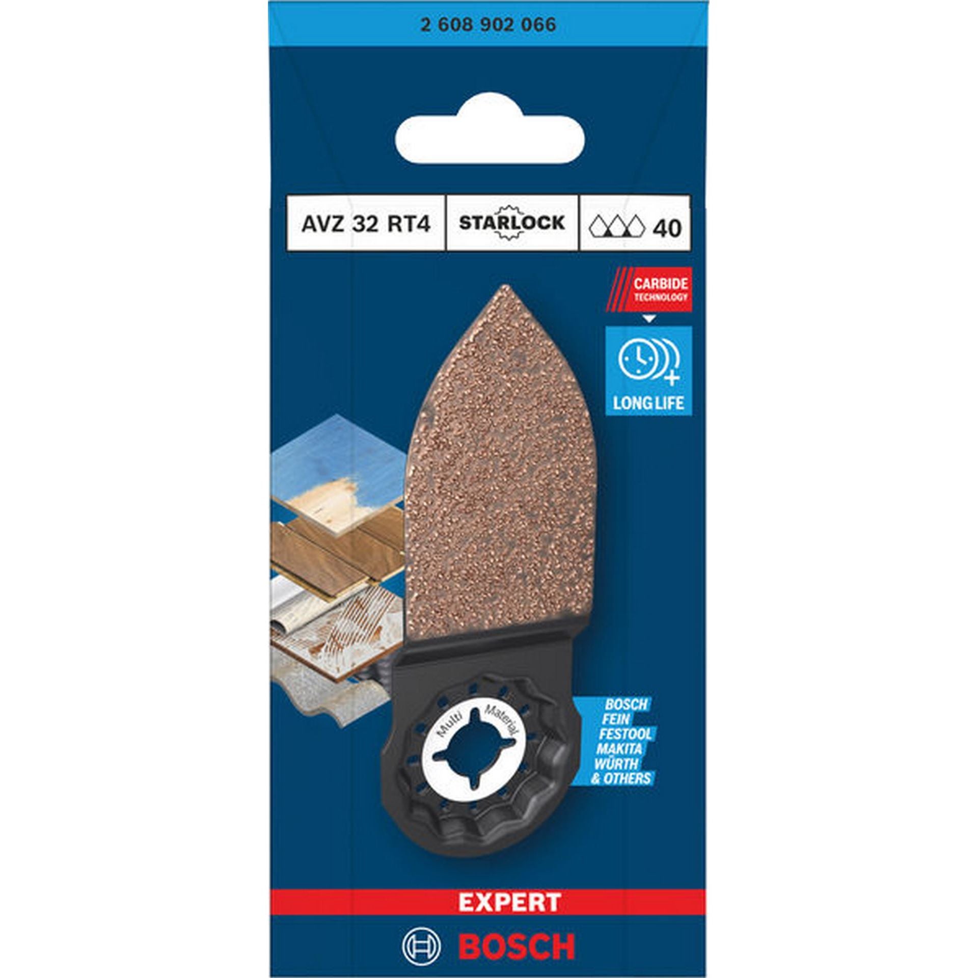 Bosch EXPERT AVZ 32 RT4 Schleiffinger, 32 x 53 mm #2608902066