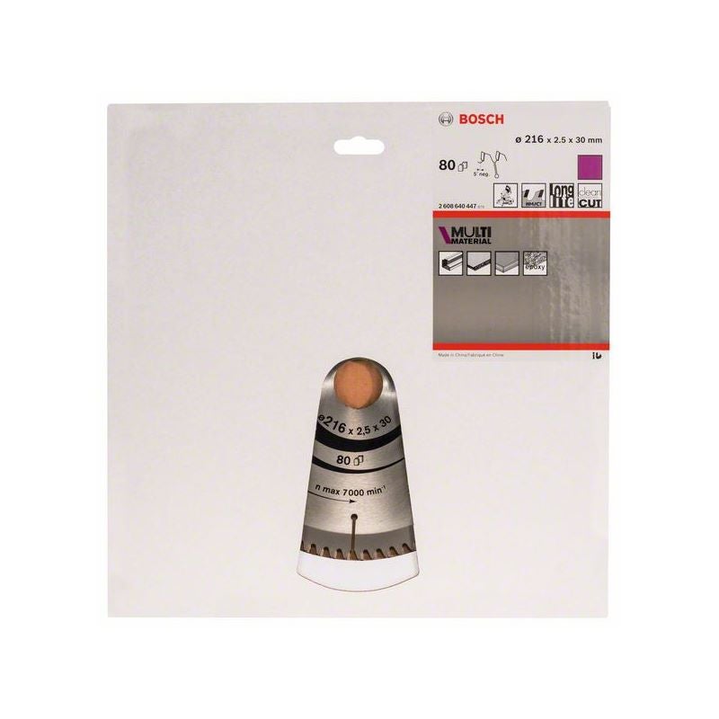 Bosch PRO Multi Material Kreissägeblatt, 216 x 2,5 x 30 mm, Z80 #2608640447