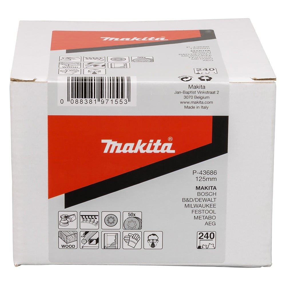 Makita Schleifpapier/Ø 125 mm/K240/50 Stk. #P-43686