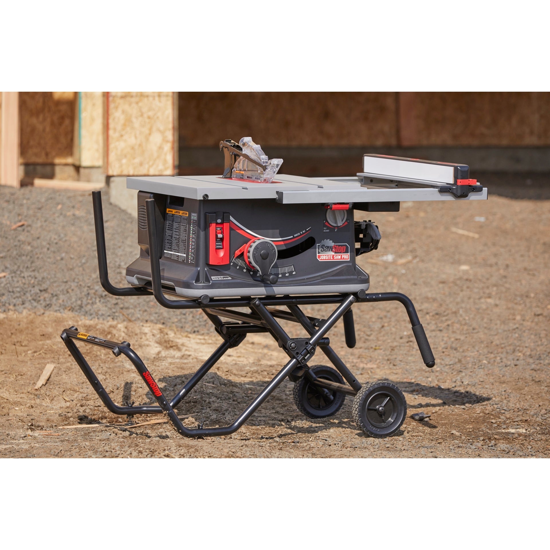 SawStop Jobsite Pro Saw - JSS mit AIM-Sicherheitsbremse & Untergestell – 230 V, 80 mm Schnitthöhe #J