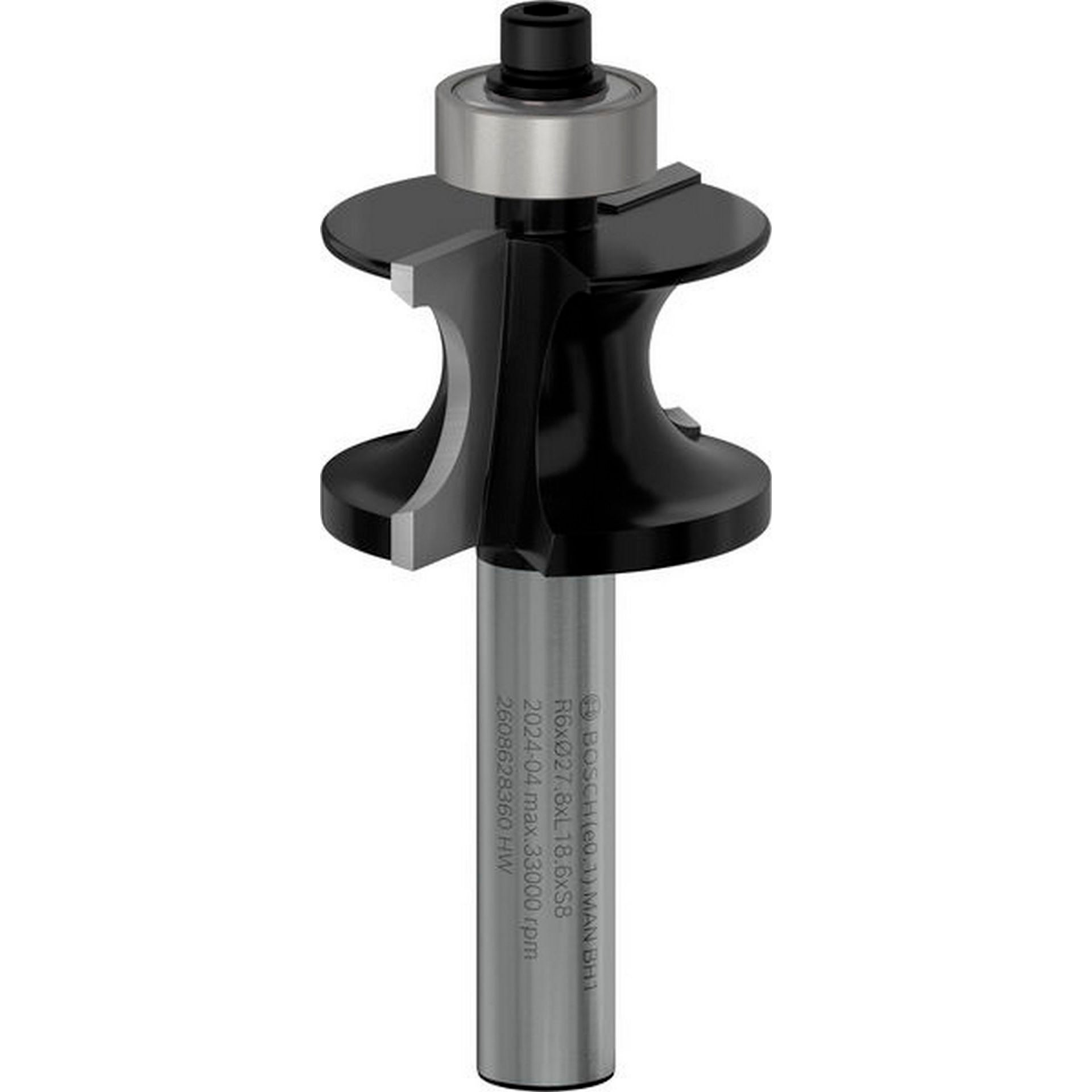 Bosch PRO Halbstabfräser, R 6 mm, D 27,8 mm, L18 mm,6, S 8 mm #2608628360