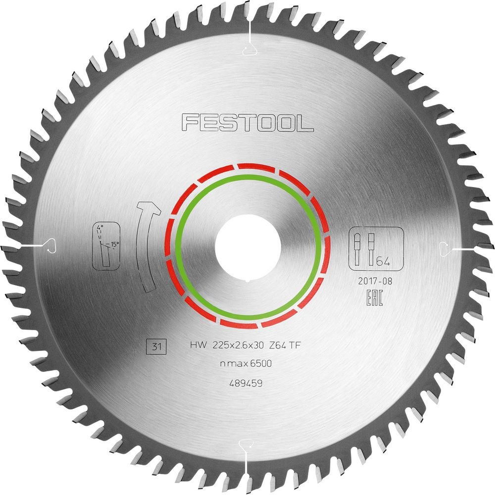 Festool Kreissägeblatt LAMINATE/HPL HW 225x2,6x30 TF64 #489459
