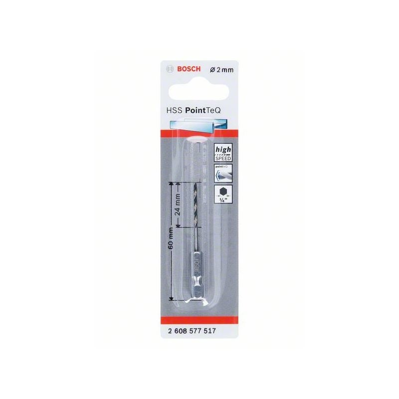 Bosch HSS PointTeQ Sechskantbohrer 2 mm #2608577517