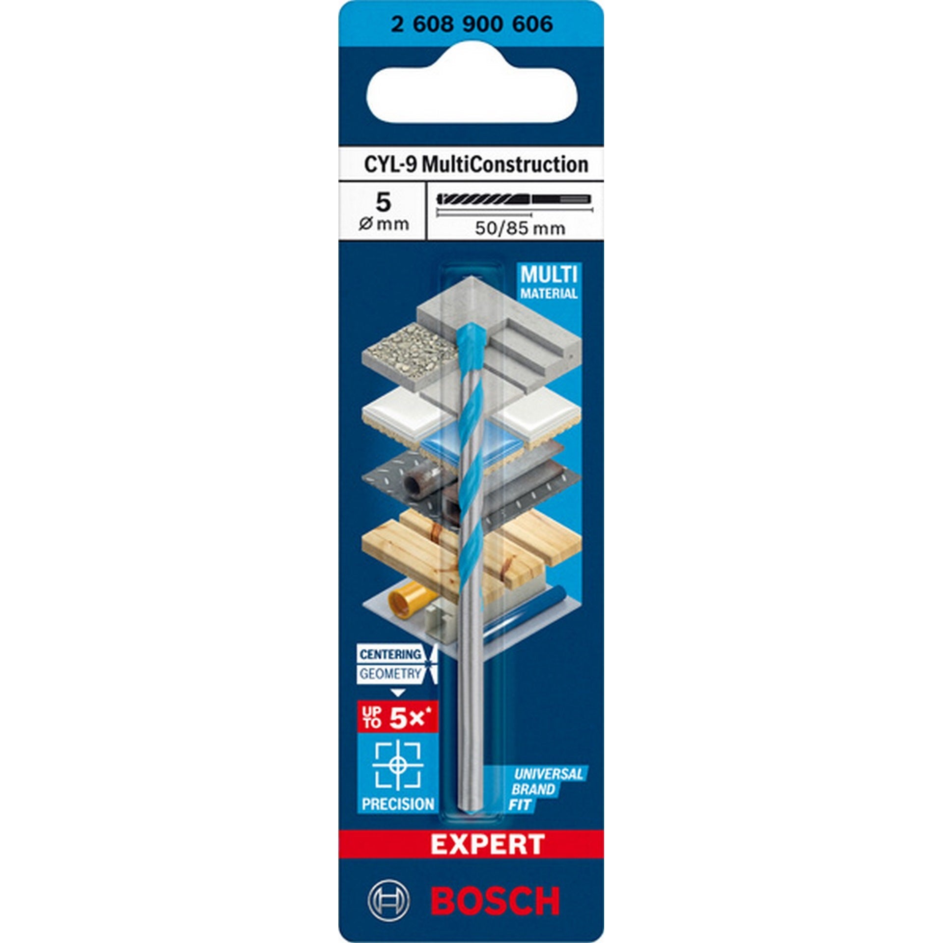 Bosch EXPERT CLY-9 Multi Construction Bohrer, 5x50x85 mm #2608900606