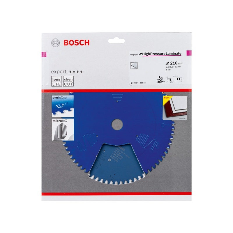 Bosch EXPERT High Pressure Laminate Kreissägeblatt, 216x2,8/1,8x30 mm, Z64 #2608644355