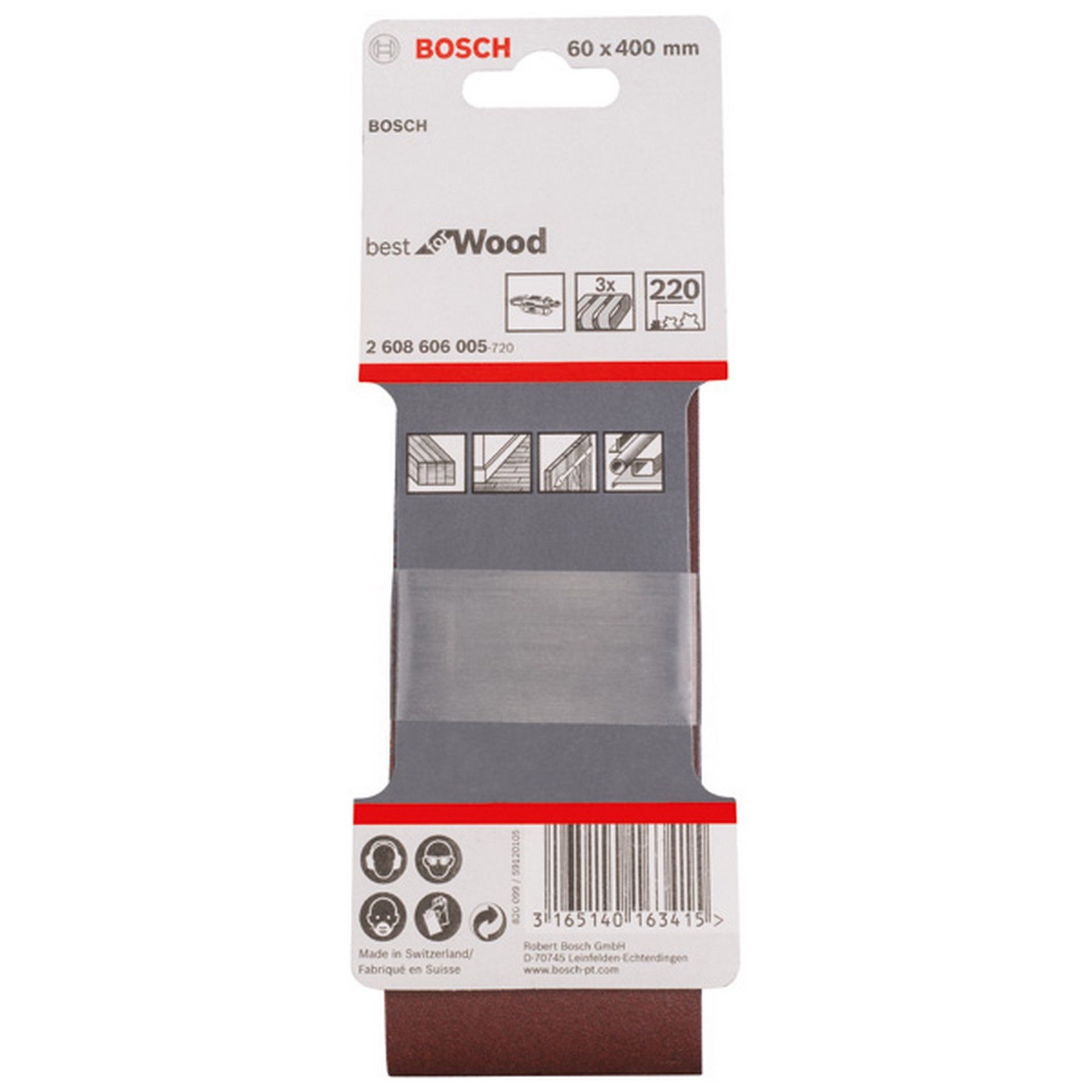 Bosch PRO X440 Schleifband, 60 x 400 mm, G240, 3-tlg. #2608606005