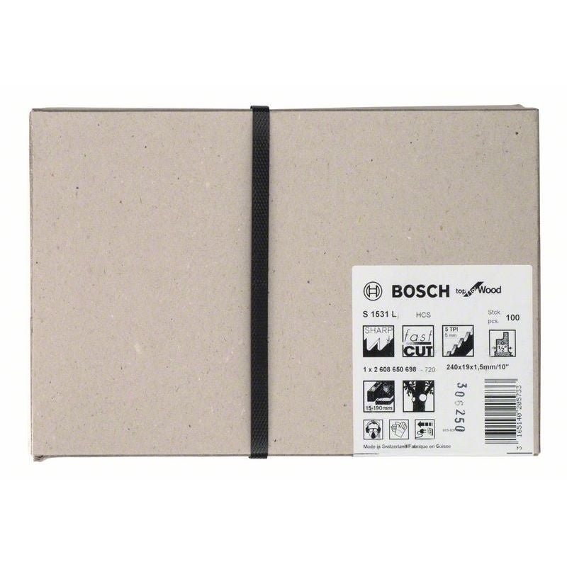 Bosch Säbelsägeblatt S 1531 L, Top for Wood, 100er-Pack #2608650698