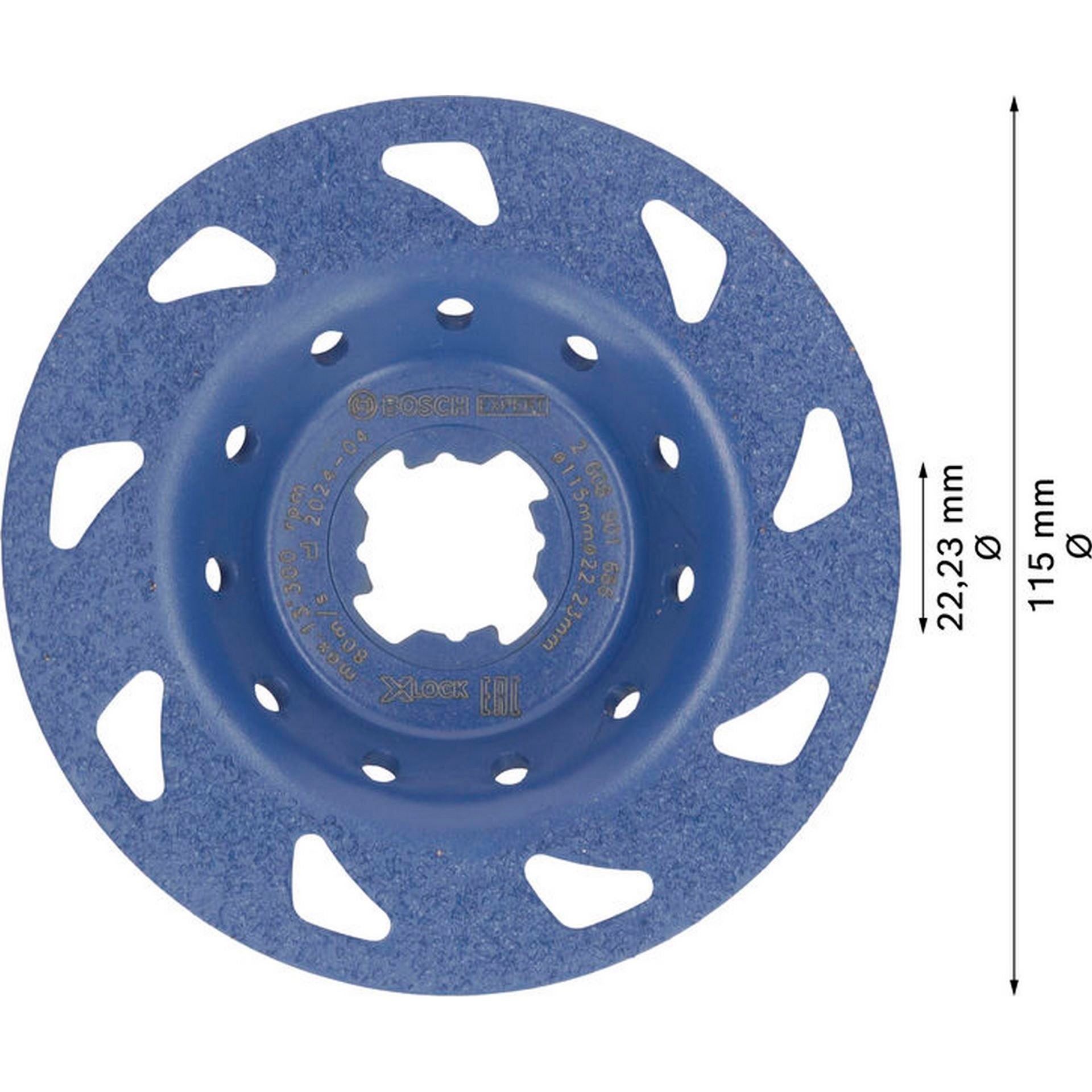 Bosch EXPERT Multi Material Carbide-Topfscheibe fein, flach, X-LOCK, 115 mm, 22,23 mm #2608901686