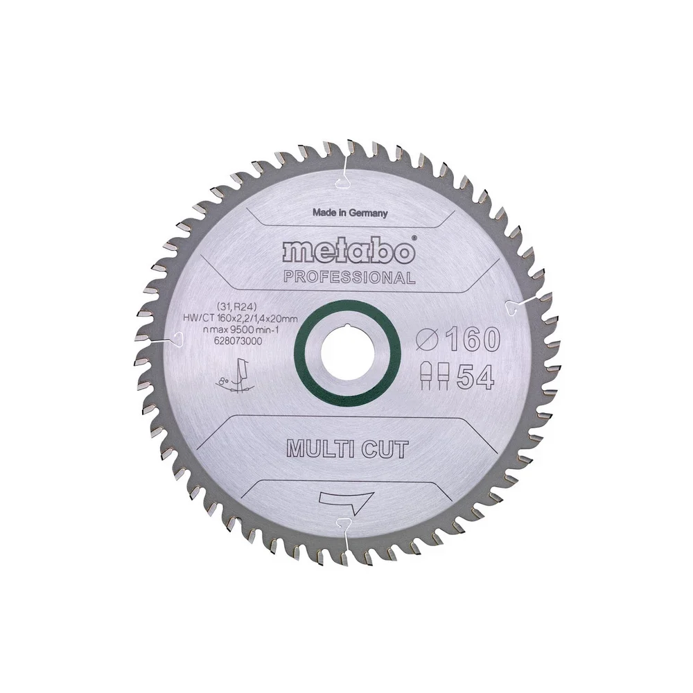 Metabo MultiCutProf 160x20, 54 FZ/TZ 8°