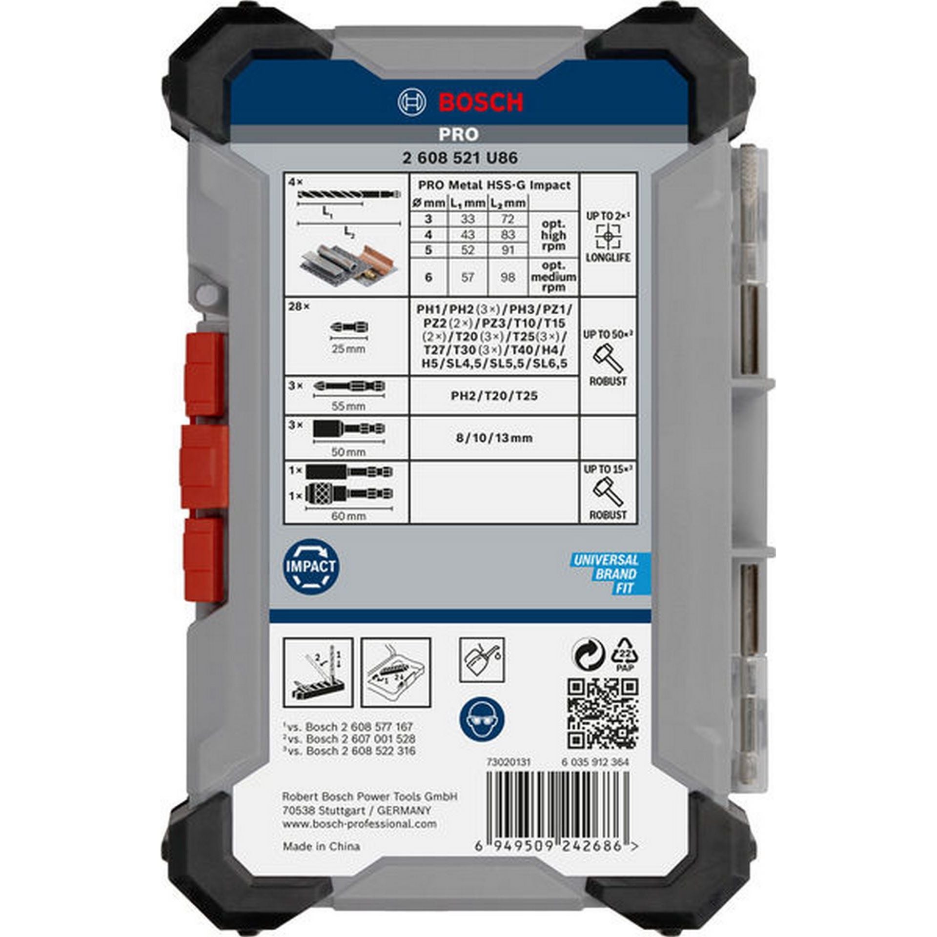 Bosch PRO Impact Schrauberbits und Metallbohrer Set, 40-tlg. #2608521U86