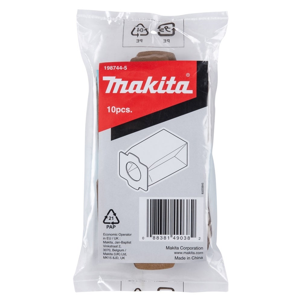 Makita Papierfilterbeutel antibakteriell 10 Stk. #198744-5