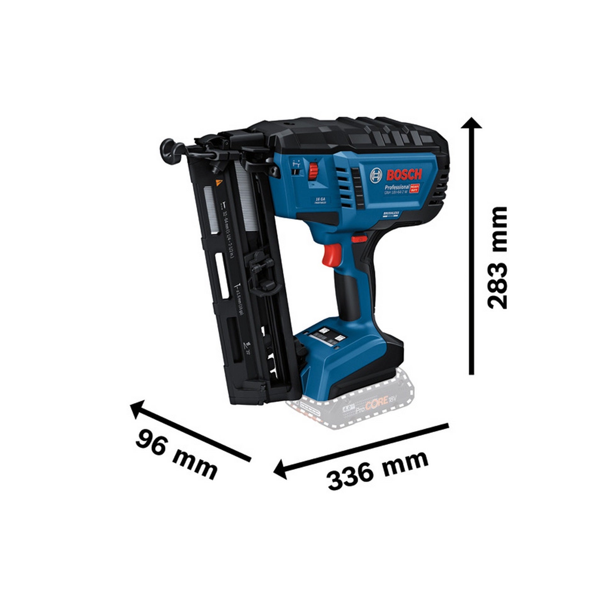 Bosch Akku-Holznagler GNH 18V-64-2 M #0601482000
