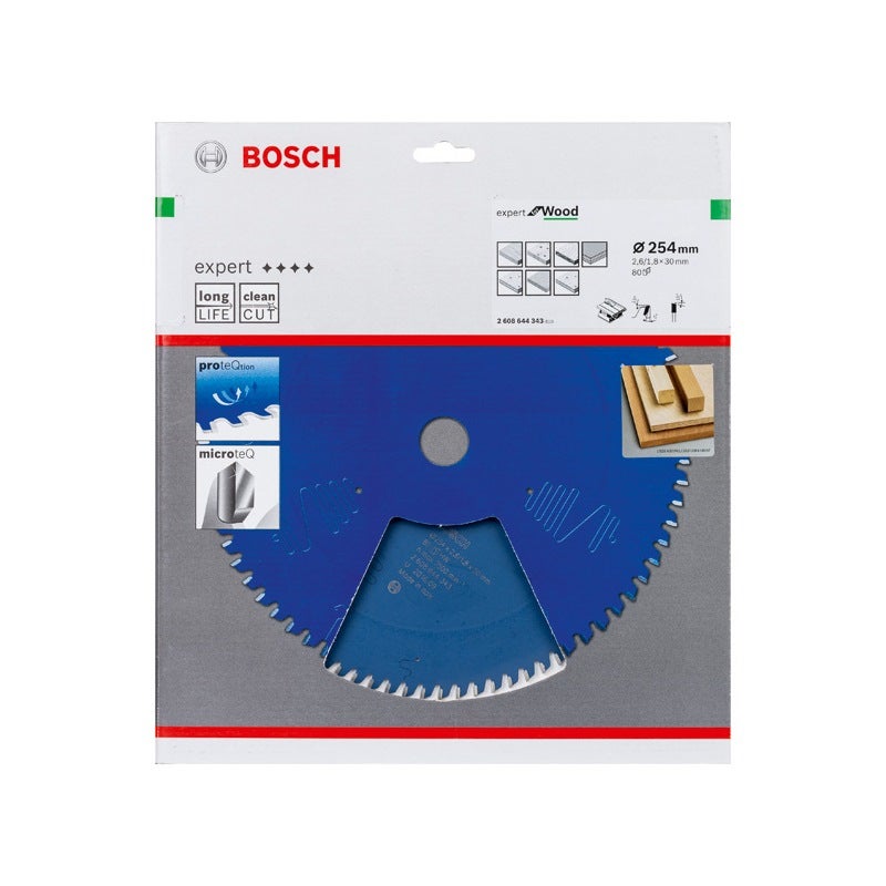 Bosch EXPERT Wood Kreissägeblatt, 254x2,6/1,8x30 mm, Z80 #2608644343