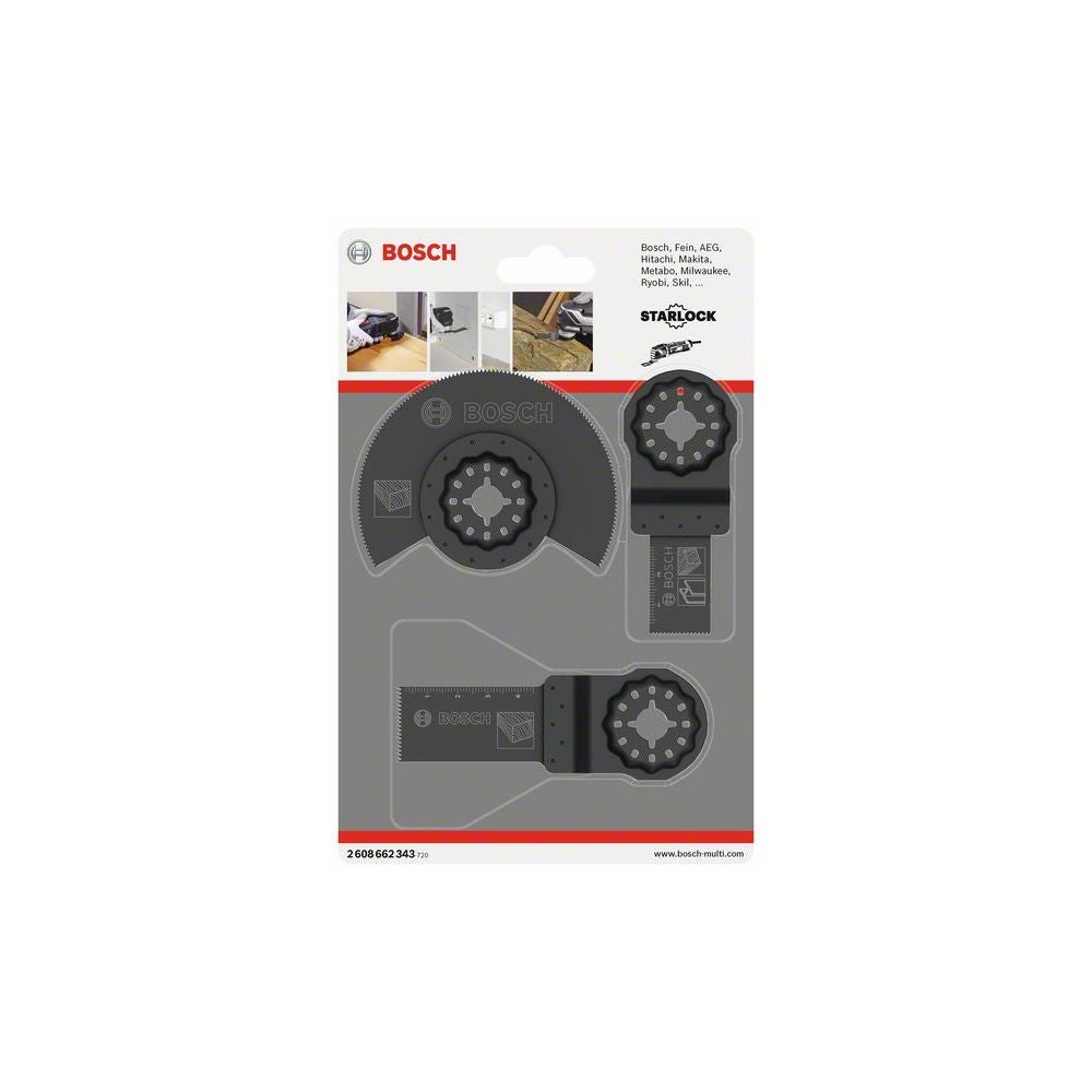 Bosch Holz-Basis-Set, 3-teilig, Sägeblätter für Multifunktionswerkzeuge #2608662343