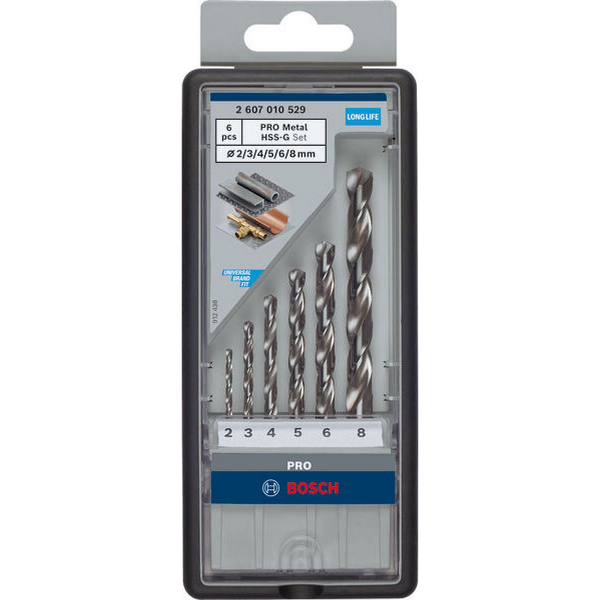 Bosch PRO Metal HSS-G Spiralbohrer Set, 6-tlg. #2607010529