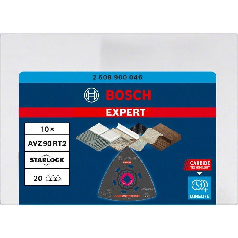 Bosch EXPERT AVZ 90 RT2 Schleifplatte für Multifunktionswerkzeuge, 90 mm, 10-tlg. #2608900046