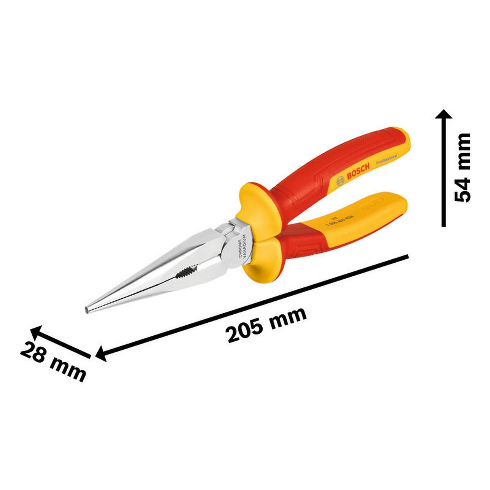 Bosch VDE-Spitzzange gerade, 200 mm #1600A02NE3