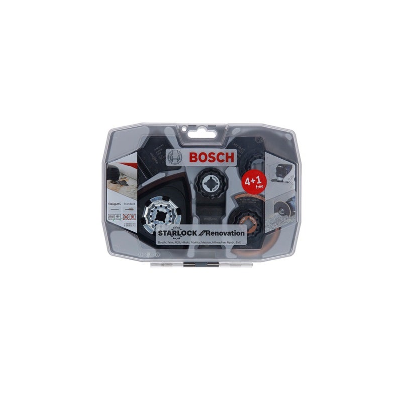 Bosch Starlock Set für Renovierungsarbeiten, Expert for Wood Schleifblatt #2608664624