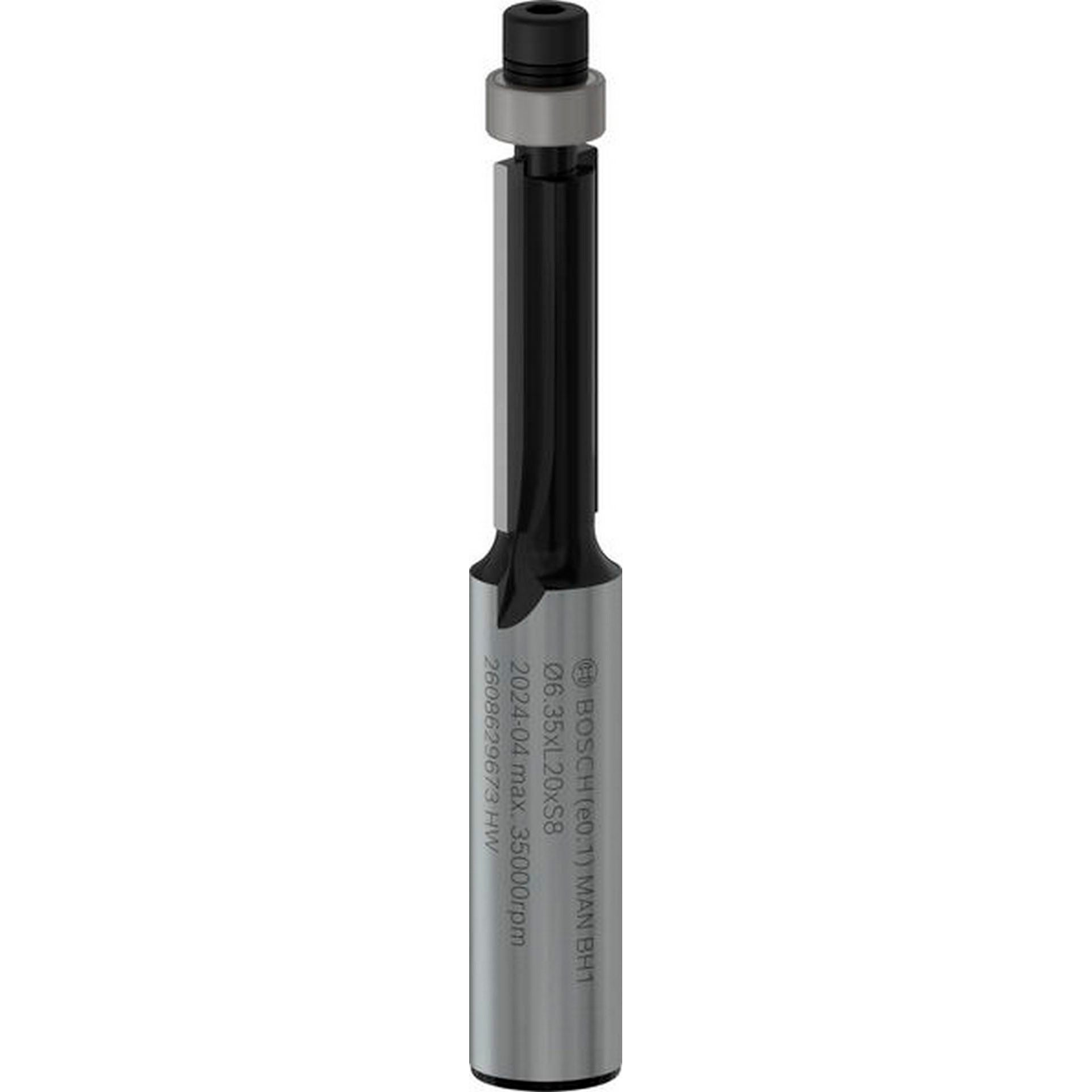 Bosch PRO Bündigfräser mit unterem Kugellager, D 6,35 mm, L 20 mm, S 8 mm #2608629673